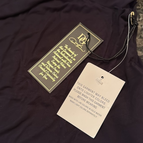 DG2 Diane Gilman black high low blouse NWT L - Picture 6 of 11